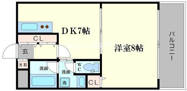 エクレール夕陽ヶ丘の間取り