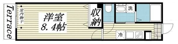 フラット柏の間取り|間取りです。