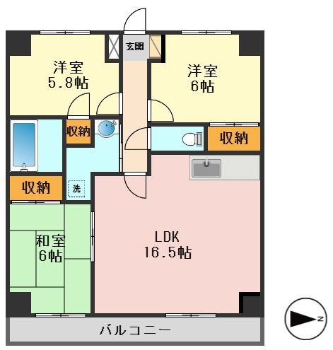 Raffine　壹番館の間取り