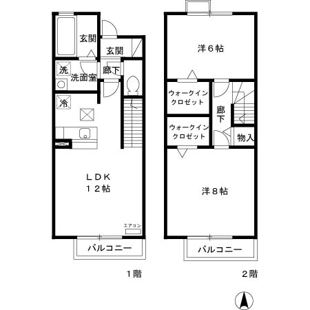 クレイドルA棟の間取り