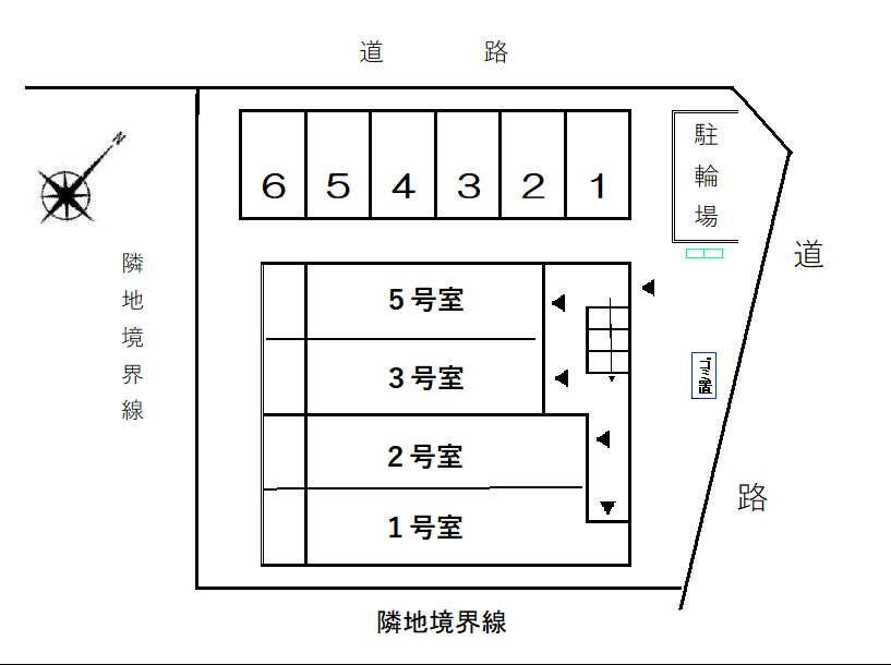 シャルール伏屋の区画図