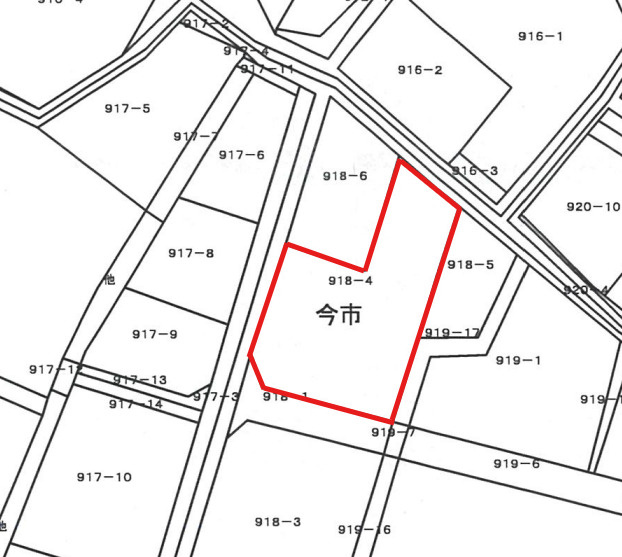 日光市今市土地の土地図