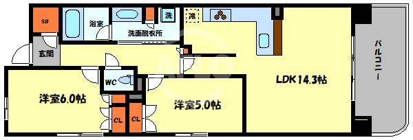 なんばセントラルプラザリバーガーデンの間取り|なんばセントラルプラザリバーガーデン　間取り