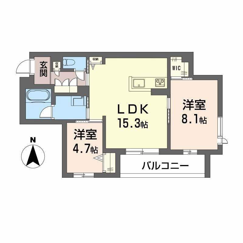 シャーメゾン清華の間取り