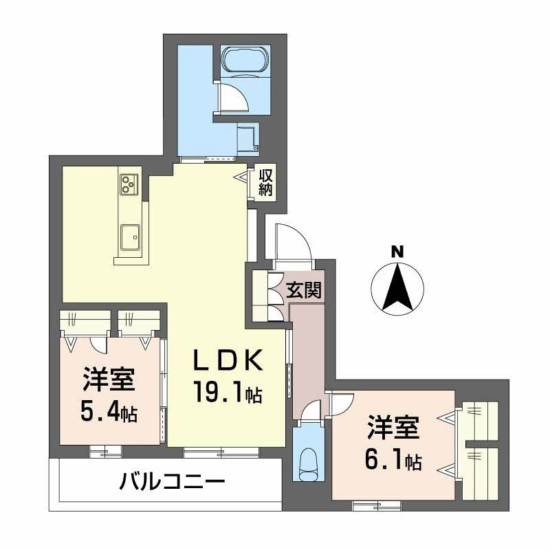 シャーメゾン清華の間取り