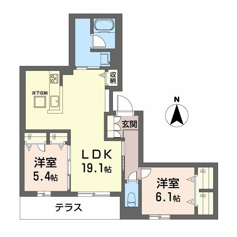 シャーメゾン清華の間取り