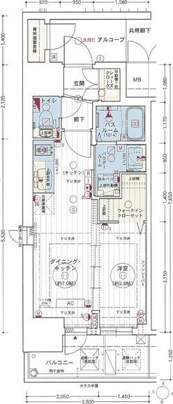 エステムコート名古屋新栄Ⅱアリーナの間取り