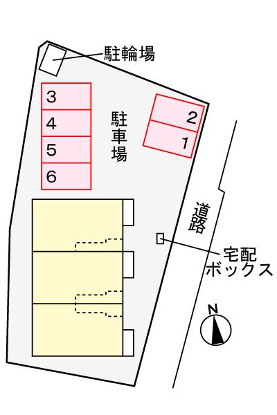 ライズ富木島の駐車場