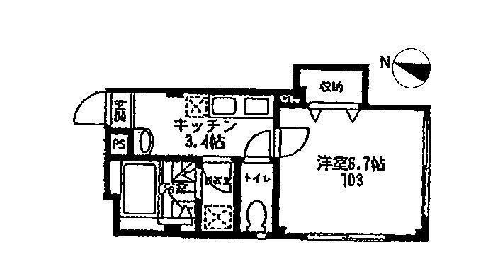 豊島区要町３丁目の賃貸マンションの間取り