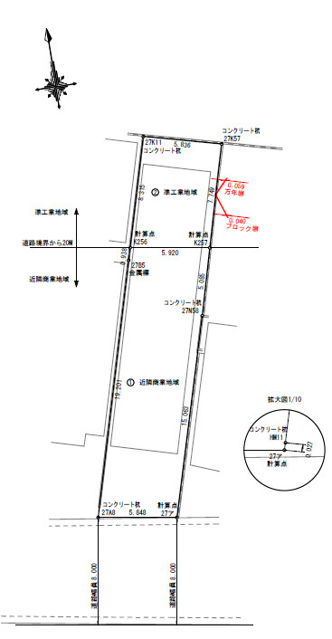 墨田区墨田1丁目土地の土地図