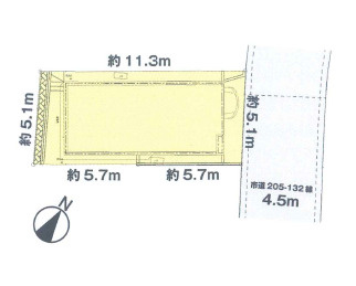 鎌倉市大船　新築戸建　全1棟の区画図