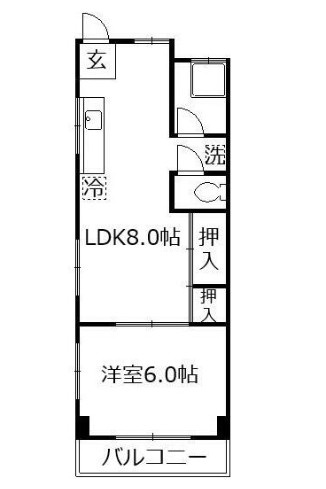 旭マンションの間取り