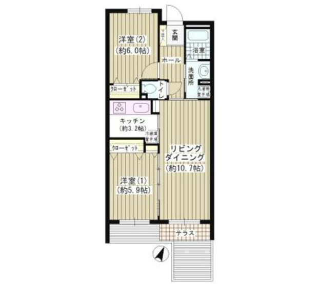【間取り】 | 洗足第２マンション