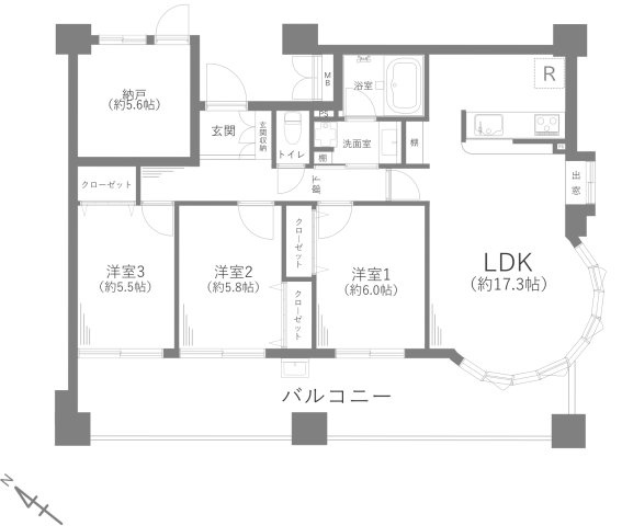 ダイヤモンドマンションラ・セーヌの間取り