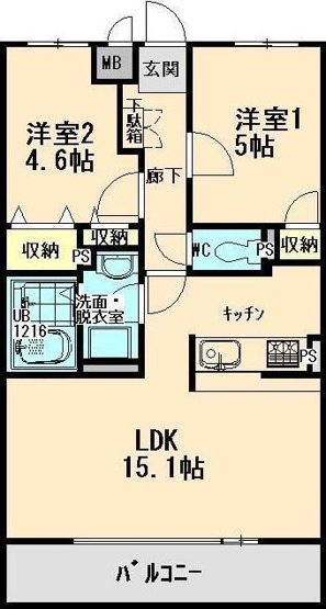 【間取り】 | エクラときわ６