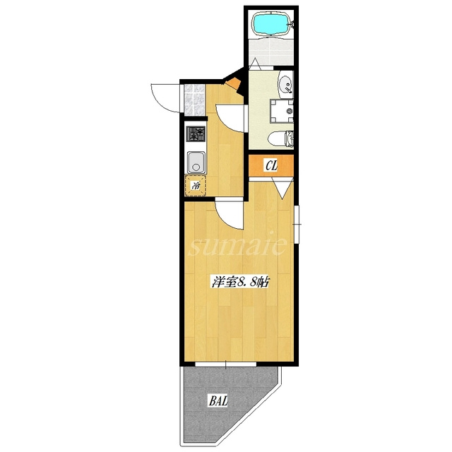 グランフォース浮間舟渡の間取り|2面採光の角部屋です☆彡