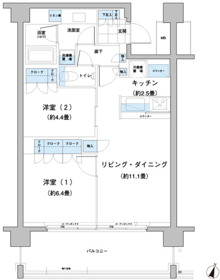 【間取り】 | ガーデニエール砧レジデンス