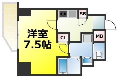【間取り】 | オリエンタル南堀江 仲介手数料無料
