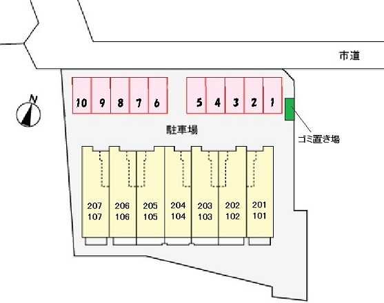 サンリットの駐車場