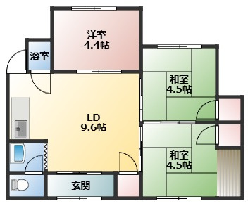 大高町貸家の間取り
