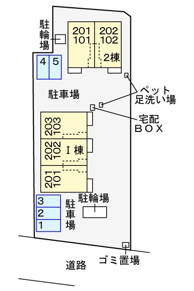 グランドソレイユⅡの駐車場