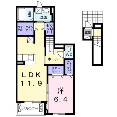 キュアローズガーデン　　刈谷市近郊の賃貸はクラスホーム刈谷店の間取り