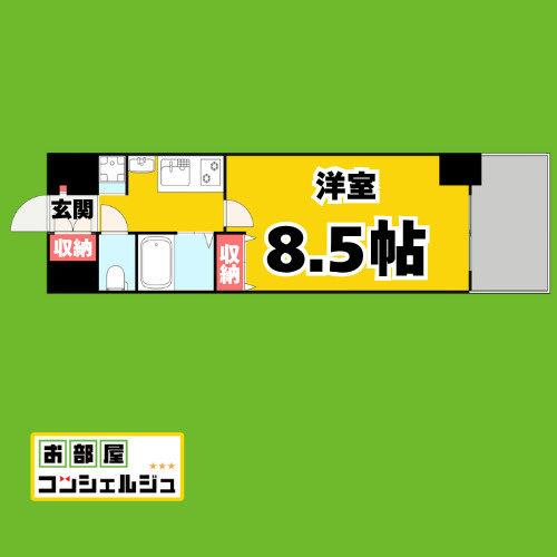 プレサンス名古屋駅前グランヴィルの間取り