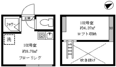 中野区野方２丁目のアパートの間取り