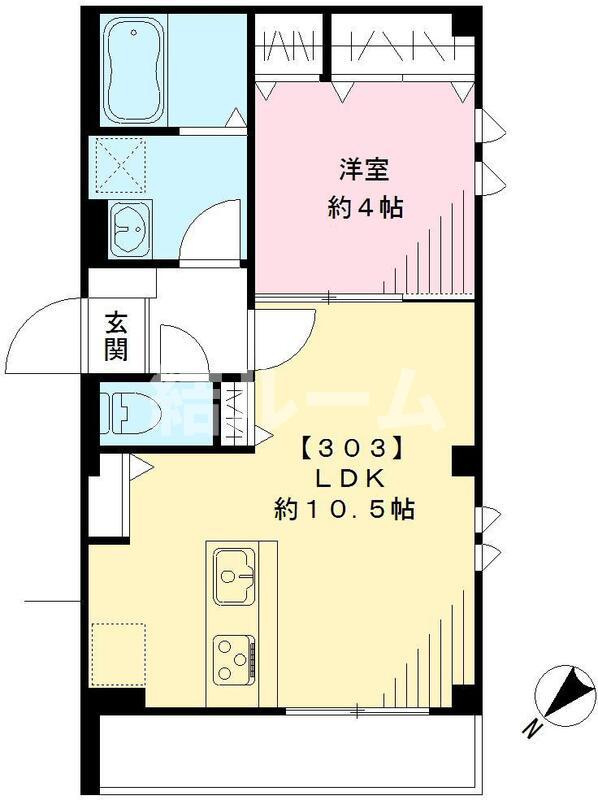 板橋区常盤台３丁目の賃貸マンションの間取り