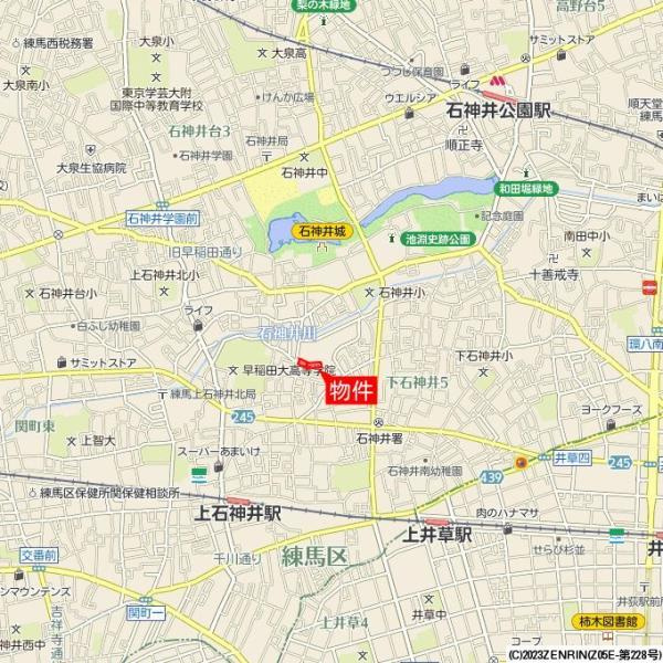 ＢｒｉｌｌｉａＣｉｔｙ　石神井公園　ＡＴＬＡＳ　　７号棟の地図