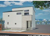 茅ヶ崎市中島　新築戸建　全３棟の外観パース|３号棟　イメージパスですので実際のものと多少異なります
