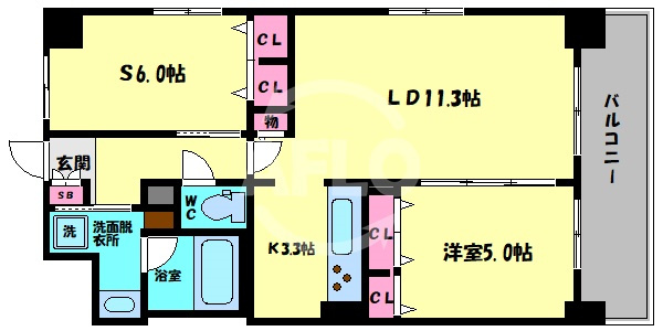 フォーリアライズ京橋の間取り|フォーリアライズ京橋　間取り