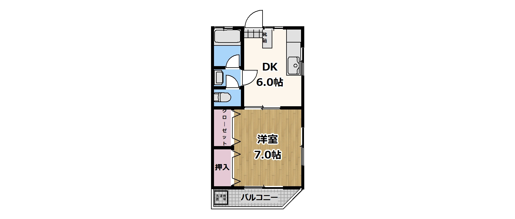 練馬区石神井町２丁目のアパートの間取り