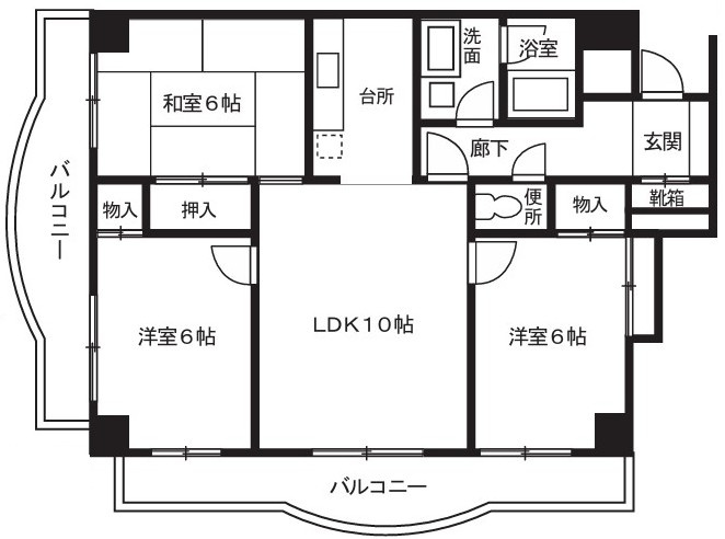 西央レジデンツの間取り