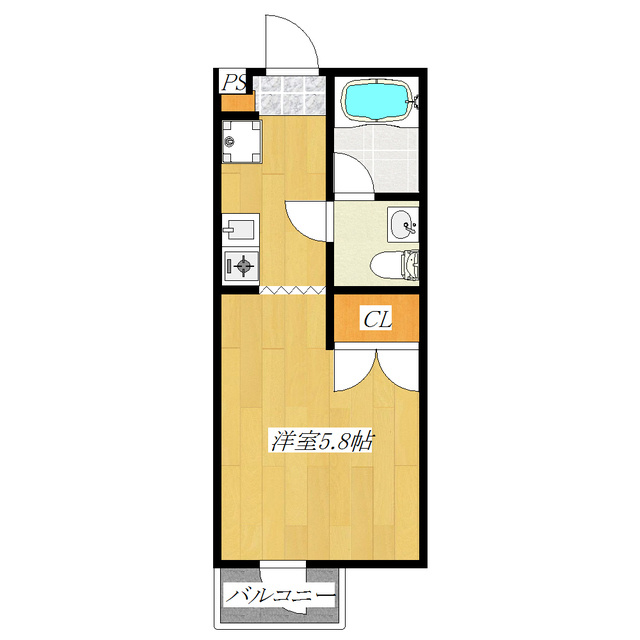 コスモヴィレッジの間取り|バストイレ別のきれいなお部屋です！