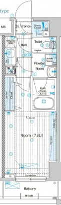 板橋区仲宿の賃貸マンションの間取り