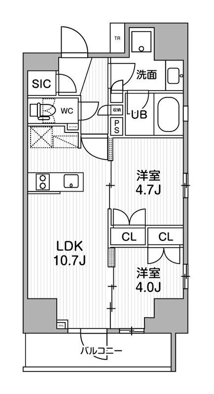 北区田端新町１丁目の賃貸マンションの間取り