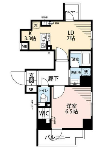 メイクスデザイン両国NORTHの間取り