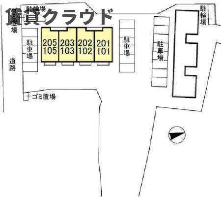 ルミエールⅡの区画図