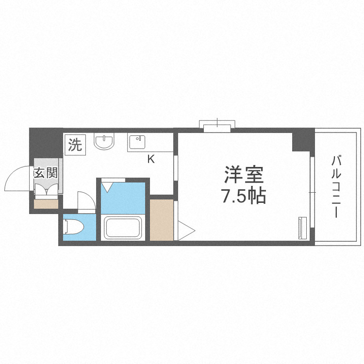大阪市西区北堀江２丁目の賃貸マンションの間取り