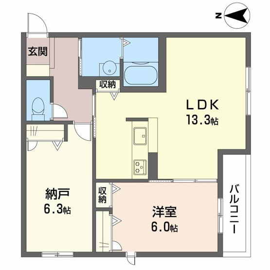 【間取り】 | ヌーベル上之島A