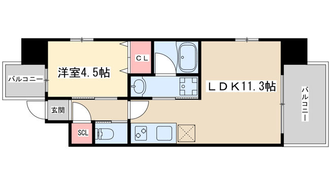 【間取り】 | プレジオ江坂サウス