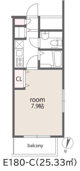 【間取り】 | プラティーク馬事公苑（Ｅ－１８０）