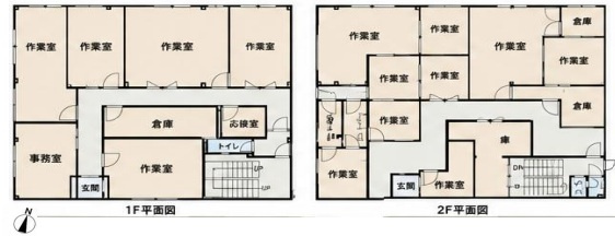 青梅市今寺５丁目の工場の間取り