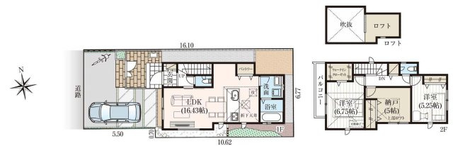 三鷹市上連雀7丁目 中央線 三鷹駅 新築戸建の間取り|1号棟