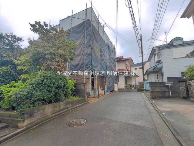  川越市大字砂新田の前面道路含む現地写真