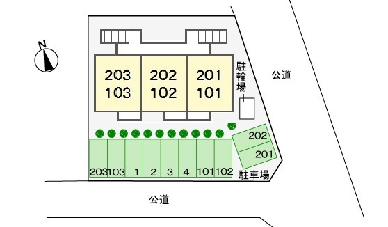 西浜ハイツの区画図