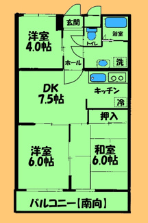 【間取り】 | プレジオ小山Ⅱ