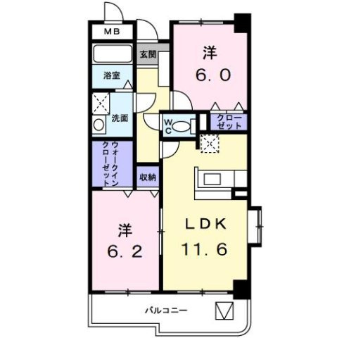 スカイピュア　１６の間取り