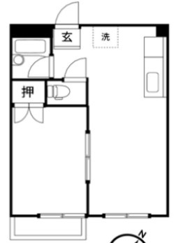 昭島市中神町の賃貸マンションの間取り